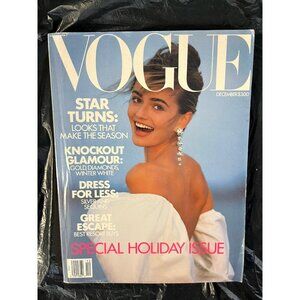 Vogue Magazine December 1989 Paulina Porizkova- Cindy Crawford, Naomi Campbell